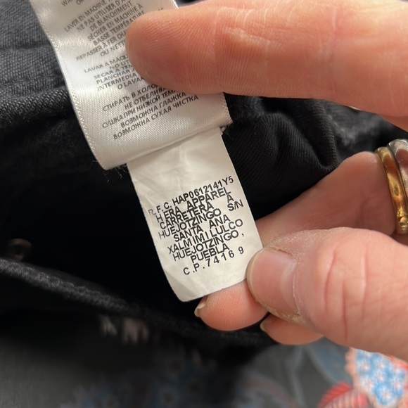 Re/Done Black Straight Leg Denim Button Fly Size 26 - Picture 10 of 10